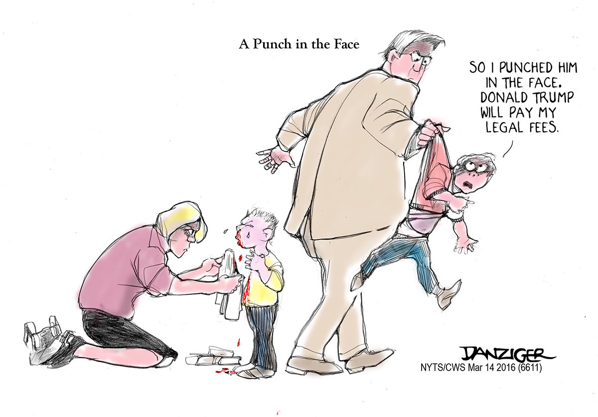 Punch in the Face - Danziger Cartoons