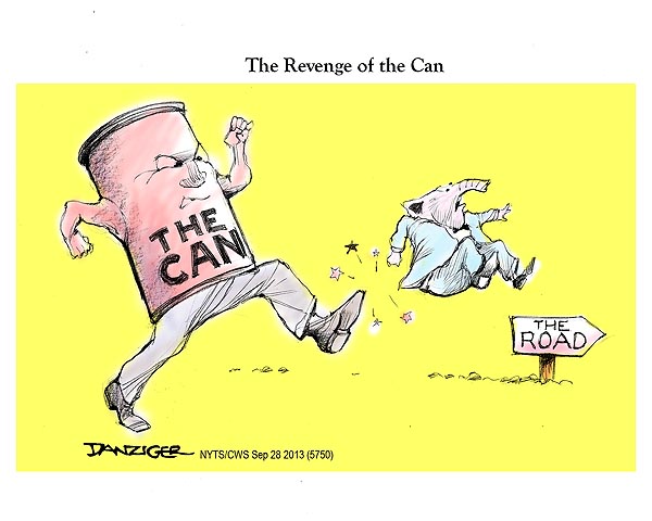 Kick the Can - Danziger Cartoons