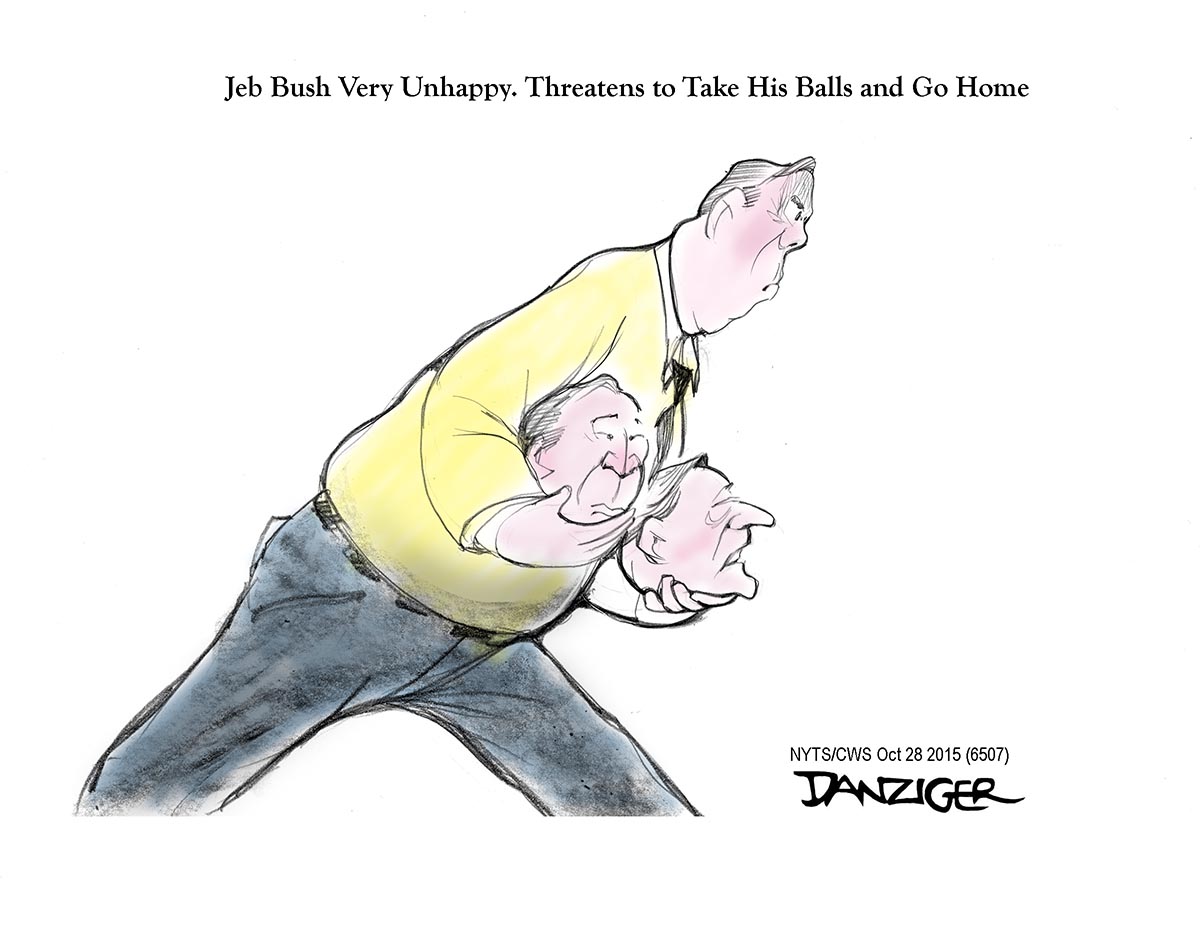 Jeb Bush, Geroge, W, George HW, Bushes, political cartoon