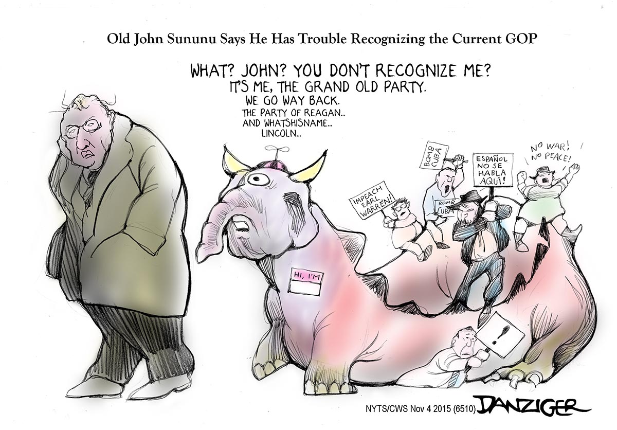 John Sununu, GOP, political cartoon