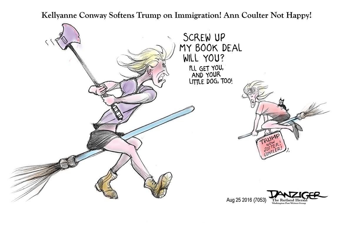 Annd Coulter, Kellyanne Conway, Trump Campaign, In Trump We Trust, politica...