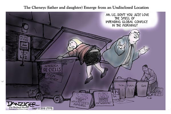Liz Cheney, Dick Cheney, Wyoming, political cartoon
